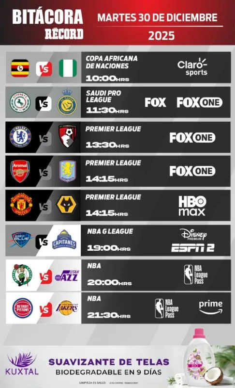 Agenda deportiva | RÉCORD