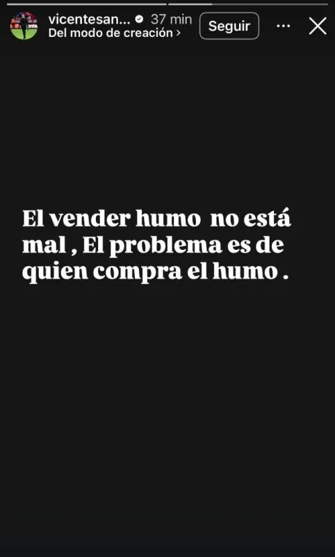 La 'pedrada' de Vicente Sánchez | Captura de pantalla