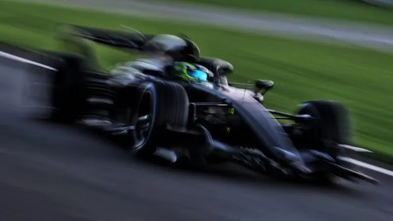 Checo Pérez durante el shakedown de Cadillac