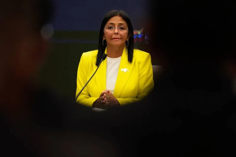 Delcy Rodríguez era la Vicepresidenta de Venezuela con Nicolás Maduro/AP