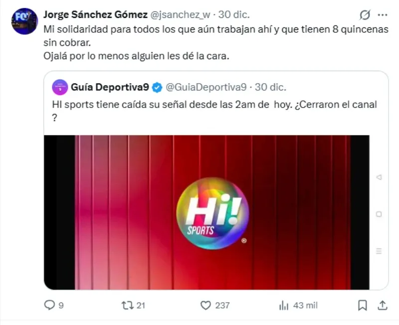 Así fue la denuncia de Sánchez Gómez