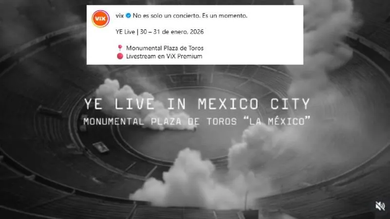 El próximo fin de semana Kanye West se presenta en México y sus dos conciertos se verán por VIX/IG: @vix