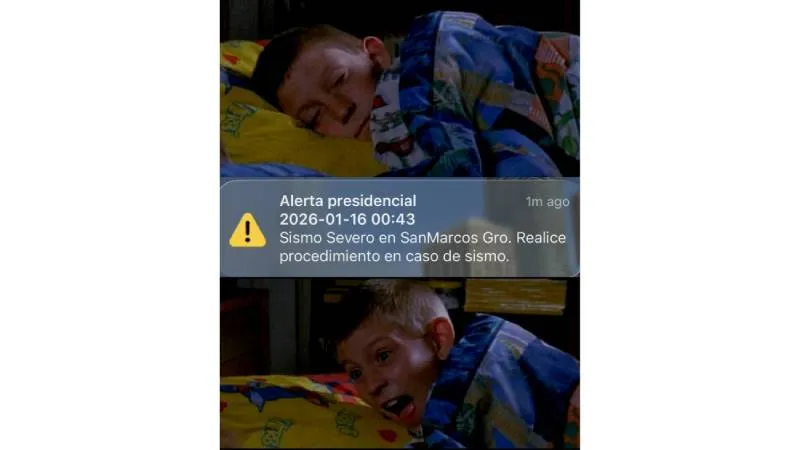 Más de uno pegó el brinco de la cama luego de escuchar la alerta sísmica/X: @BEATOFICIAL