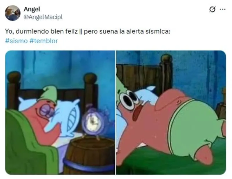 A muchos se les espantó el sueño después de que sonó la alarma/X: @AngelMacipl