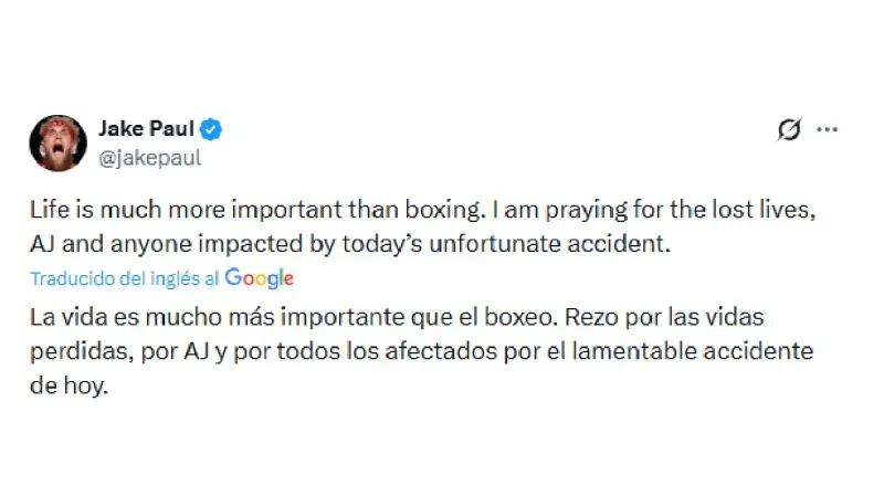 Reaccionó al incidente