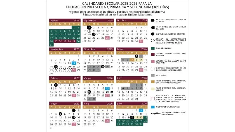 El calendario oficial de la SEP todavía tiene programados varios días festivos y puentes vacacionales/SEP