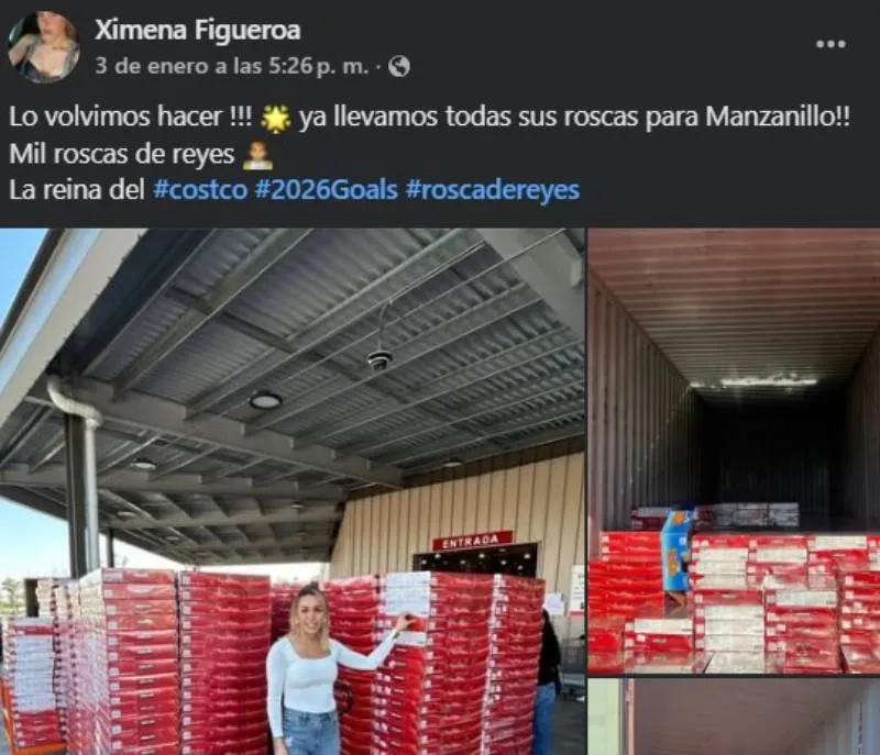 Desde inicios de año la mujer anunció la reventa de roscas de reyes en Manzanillo/Facebook: Ximena Figueroa