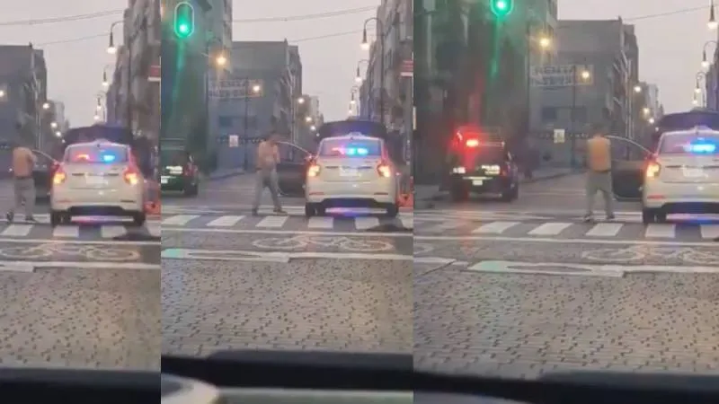 Media hora antes del accidente el taxista fue captado con un comportamiento anormal/X: @Gposiadeoficial