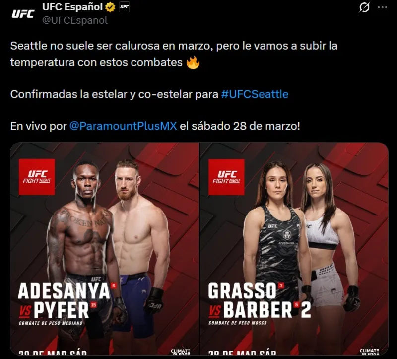 La UFC tendrá una cartelera muy atractiva