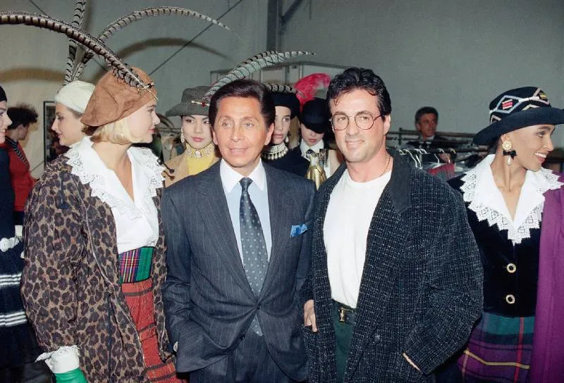 Aquí Valentino es captado junto a Sylvester Stallone/AP