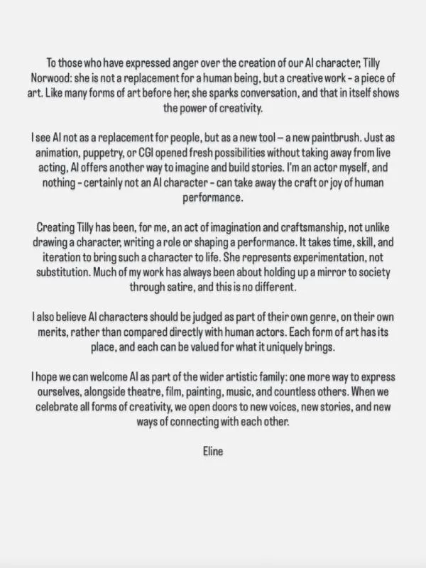 Van der Velde aclaró que Tilly no busca reemplazar a nadie/IG: tillynorwood