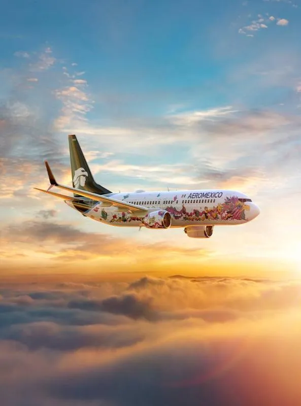 Con Aeroméxico puedes acceder a un descuento del 15 % en vuelos. / Aeroméxico