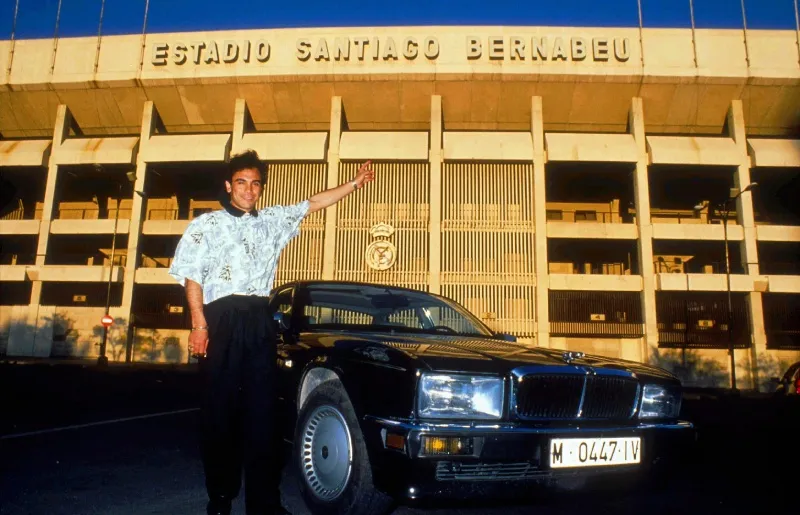 Hugo Sánchez durante su etapa en Real Madrid