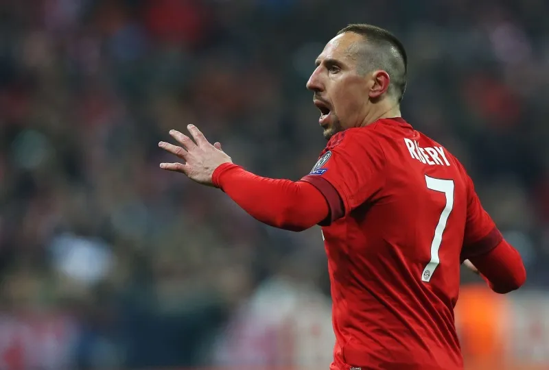 Ribéry en partido con Bayern Munich