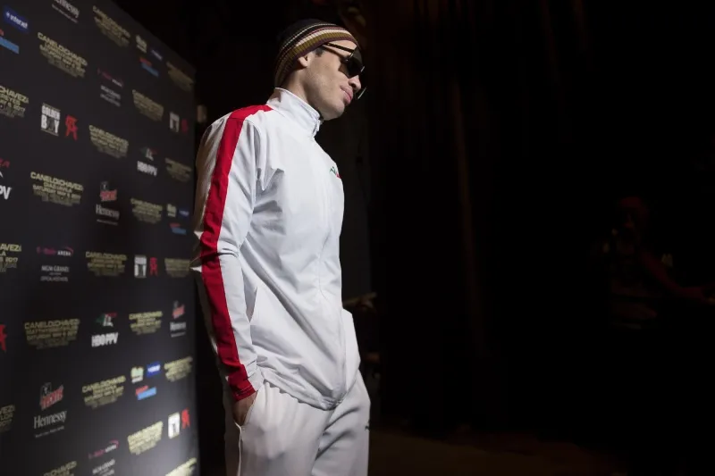 Julio César Chávez Jr durante un evento previo a una pelea