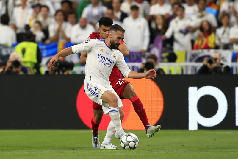 Dani Carvajal en partido con Real Madrid