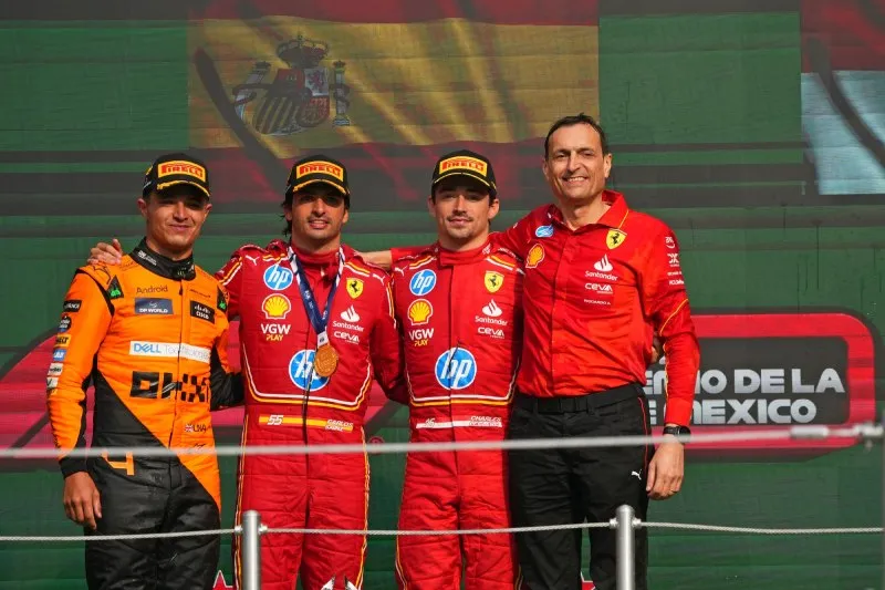 El podio del Gran Premio de México en 2024