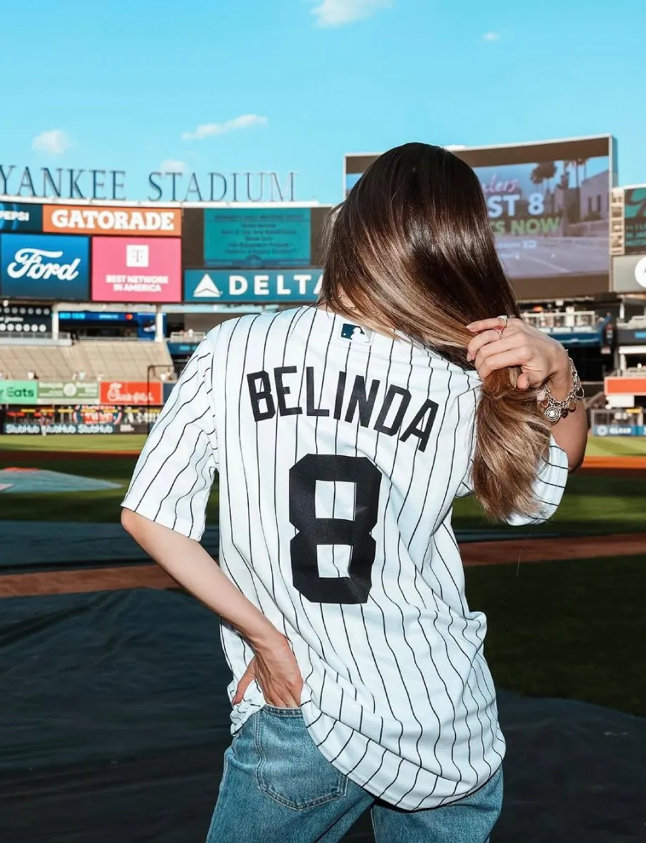 Belinda fue una gran invitada de los Yankees