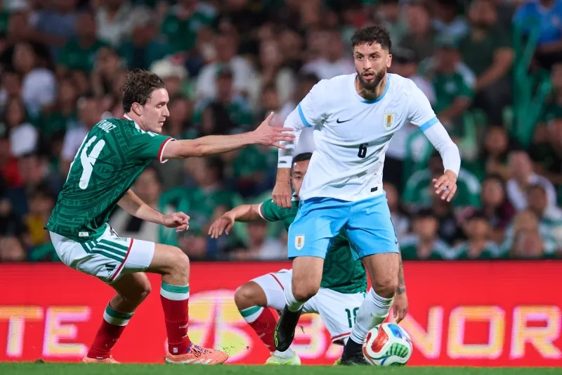 Marcel en el partido contra la Selección de Uruguay