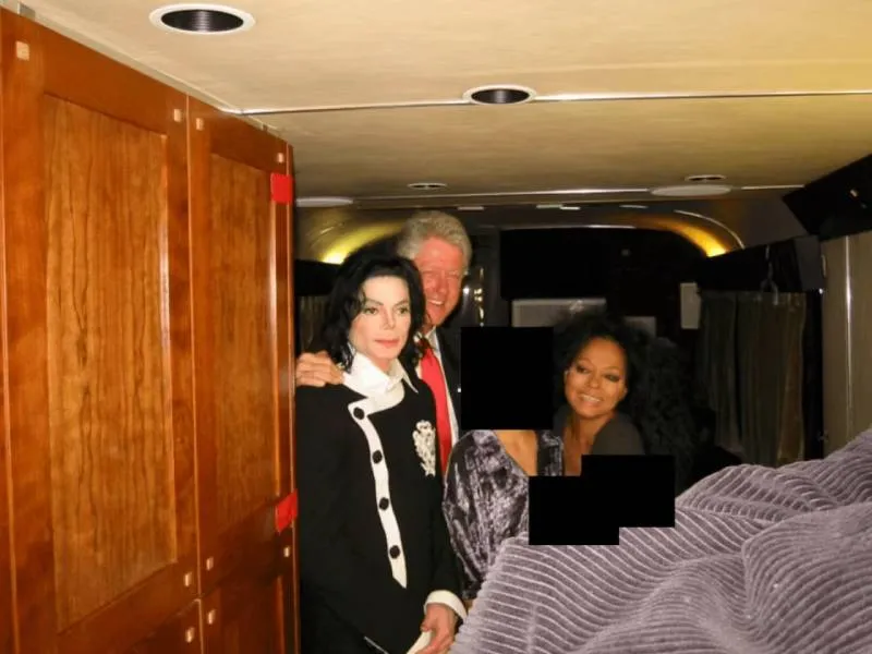 Michael Jackson, Bill Clinton y Diana Ross. / Departamento de Justicia
