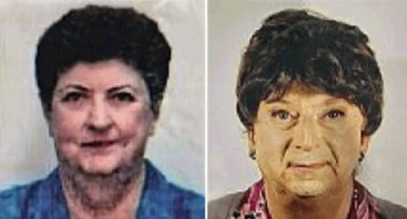 El sospechoso utilizó peluca, maquillaje y accesorios para hacerse pasar por su madre fallecida. / Redes sociales