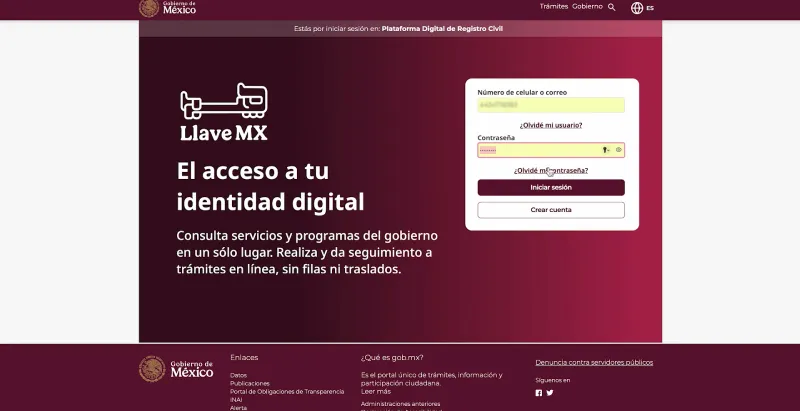 Sacar tu clave Llave MX no tiene ningún costo / Redes Sociales