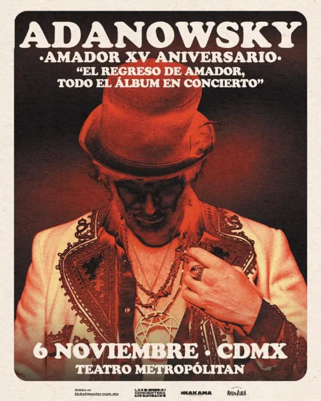 Todavía hay algunos boletos para su presentación y el regreso de 'Amador' / IG: @adanjodorowsky