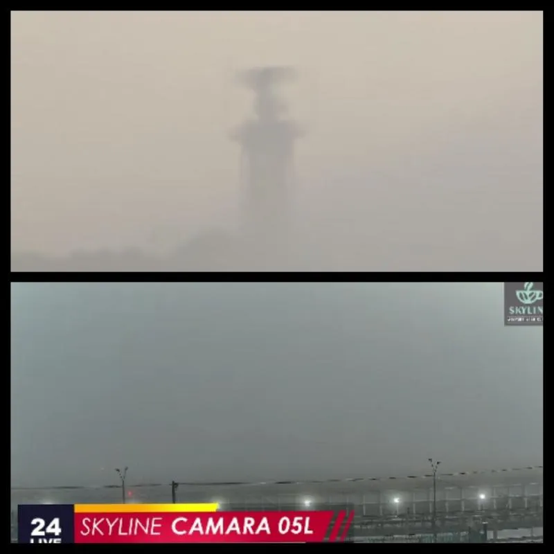 La visibilidad en la zona paralizó los vuelos / Redes Sociales