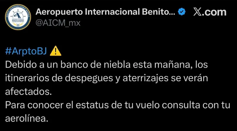 El AICM advierte sobre los problemas en los despegues y aterrizajes / Redes Sociales