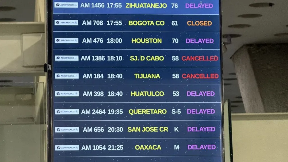 Vuelos fueron cancelados por la lluvia | @cachog