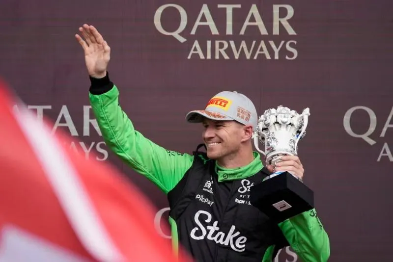 Nico subió por primera vez al podio en Silverstone