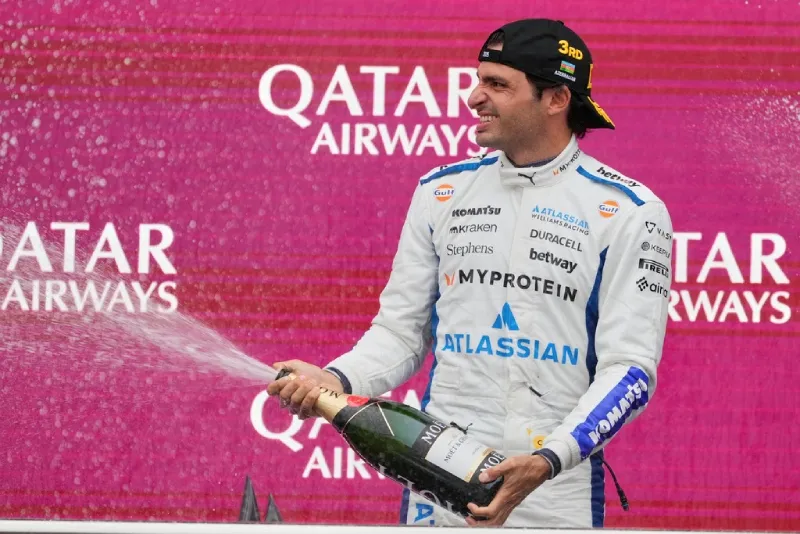 Sainz logró el primer podio de su etapa con Williams