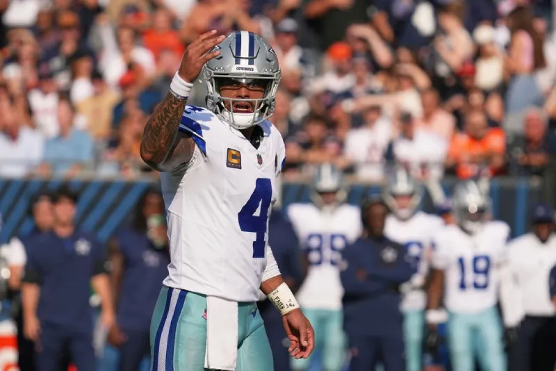 Prescott en un partido de los Dallas Cowboys