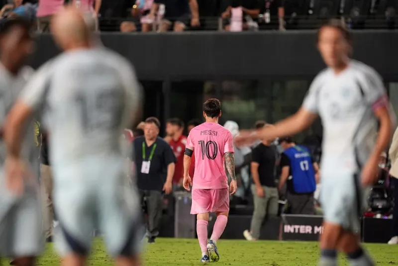Messi durante el partido de Inter Miami contra Chicago FIre