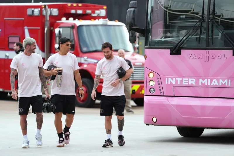 Rodrigo De Paul, Luis Suárez y Messi con Inter Miami