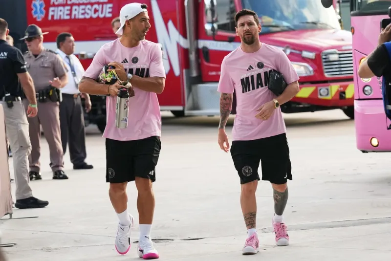 Luis Suárez y Messi con Inter Miami