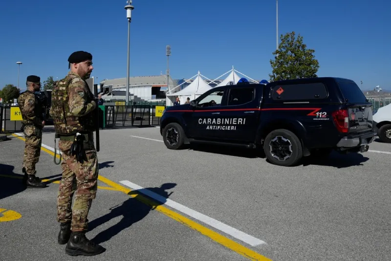 Operativo militar previo al juego de Italia contra Israel