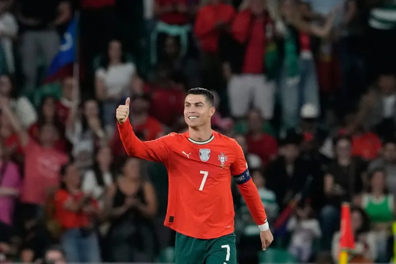 Cristiano Ronaldo en festejo de gol