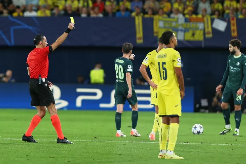 Partido entre Villarreal y Manchester City en Champions League