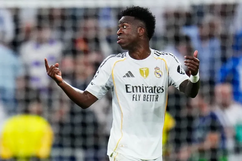 Vinicius Jr en partido con el Real Madrid