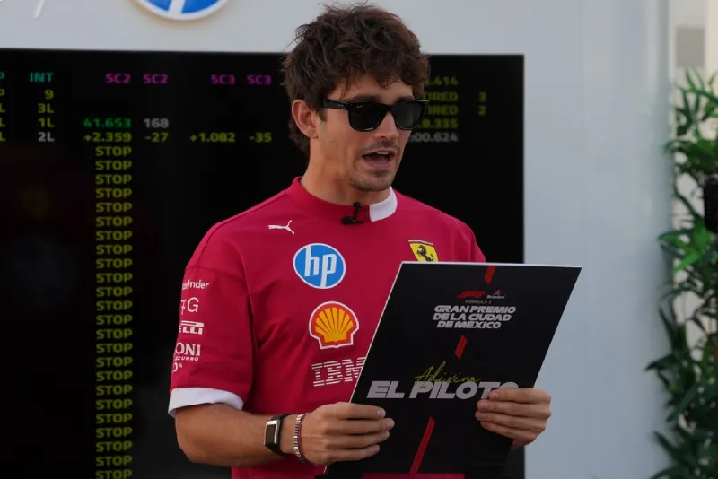 Charles Leclerc durante el Gran Premio de México