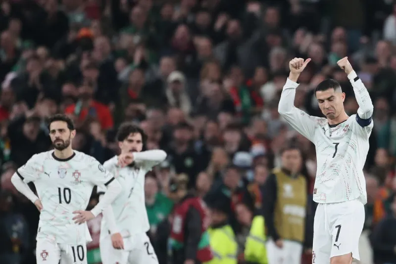 Cristiano Ronaldo con la Selección de Portugal en las eliminatoris de la UEFA