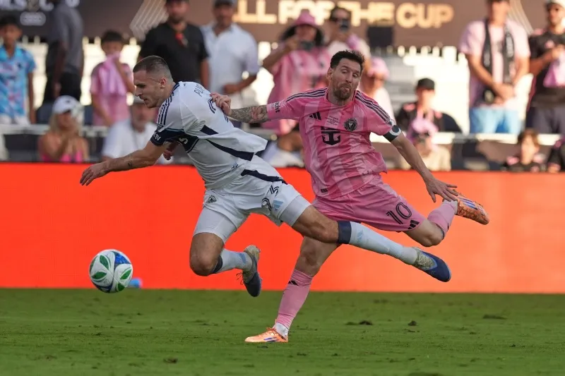 Messi en el partido contra Vancouver Whitecaps