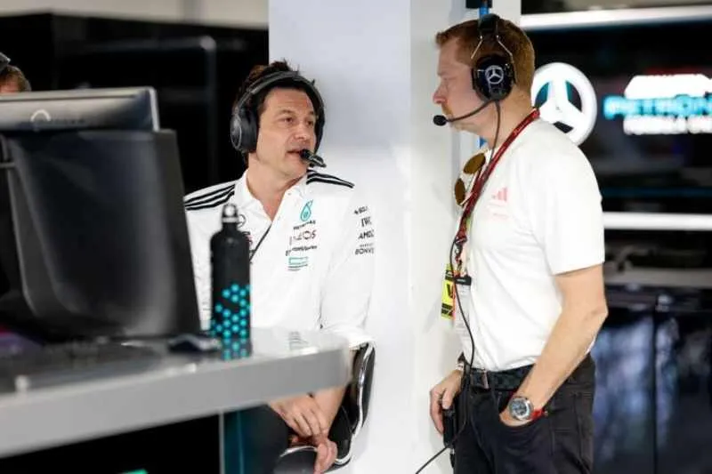 Toto Wolff y George Kurtz | AP