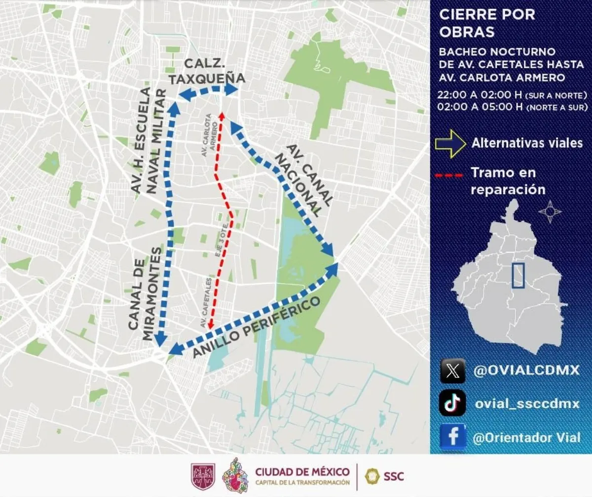 Sigue las indicaciones del Gobierno, para conocer el cierre de vialidades / Redes Sociales