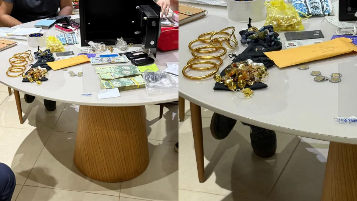 Joyas y dinero de diferentes nacionales era lo que tenía al momento de su captura / Redes Sociales