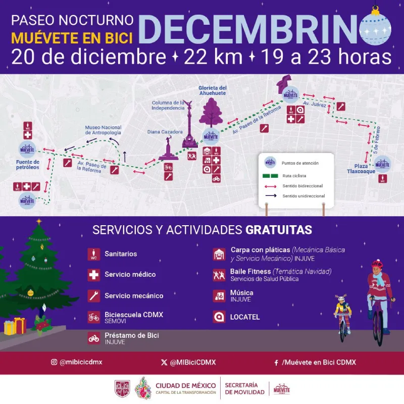Serán 22 kilómetros de recorrido por todo Paseo de la Reforma / Especial