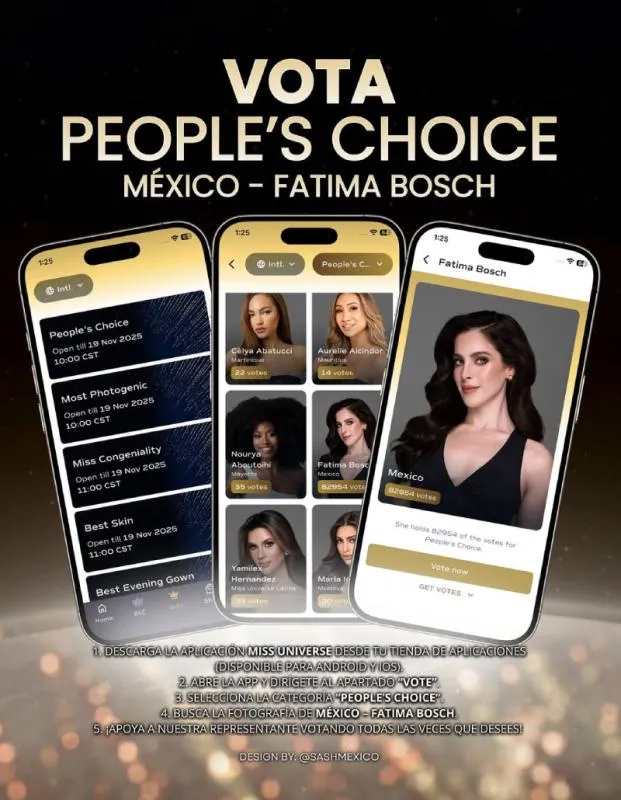 Hay que bajar la aplicación para apoyar a Fátima Bosch / Redes Sociales