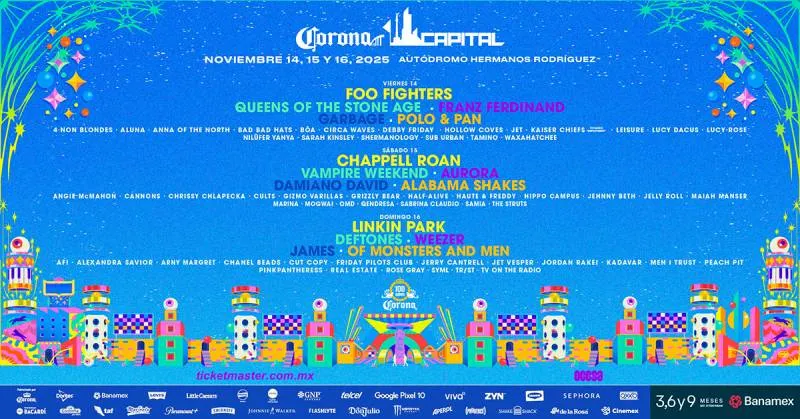 Cartel oficial del Corona Capital. / Ocesa