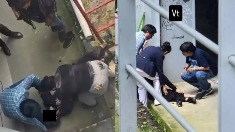 El presunto agresor intentó escapar lanzándose de lo alto de un edificio/X